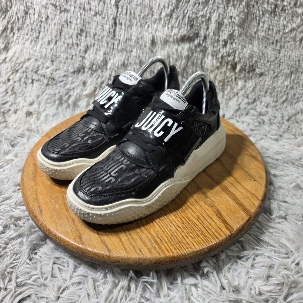 Juicy Couture L.A. Retro Sneaker Dyanna Women Sz 7.5 Black White Fashion Hip Hop